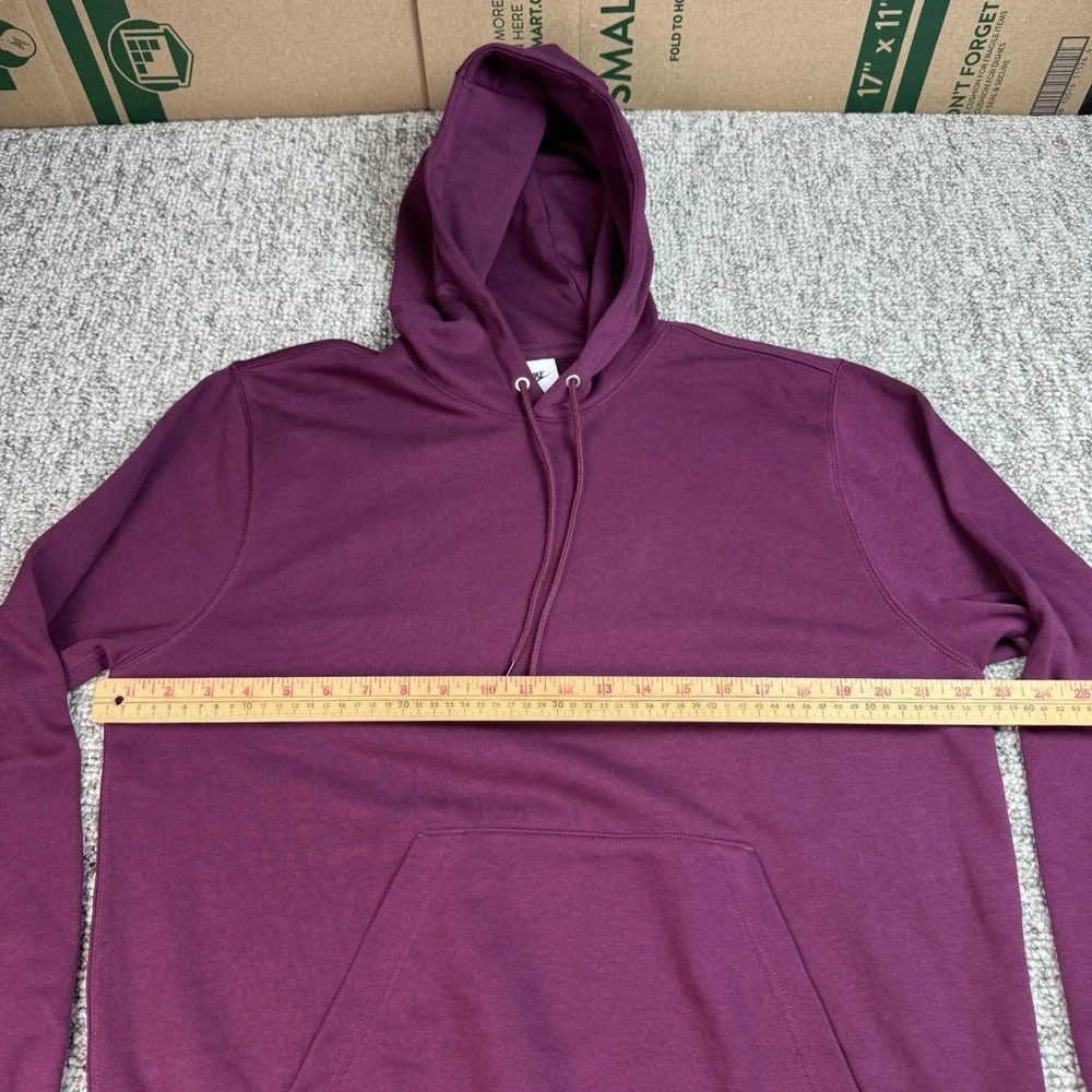 Nike Hoodie Mens Medium Fleece Hooded Sweatshirt Pullover Maroon Purple